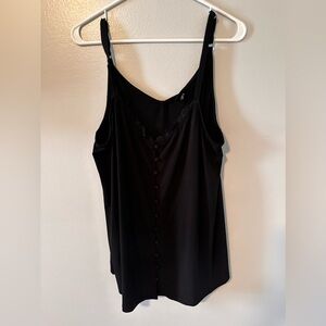 Torrid lace trimmed button down tank top